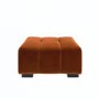 Burnt Orange Velvet Footstool - Elod