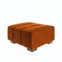 Burnt Orange Velvet Footstool - Elod