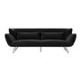 GRADE A1 - Black Velvet 3 Seater Sofa - Eli