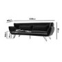GRADE A1 - Black Velvet 3 Seater Sofa - Eli