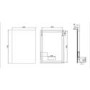 Rectangular Backlit Bathroom Mirror with Battery Operated Lights 500 x 700mm - Elio