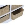 GRADE A1 - Elms Farmhouse White Shoe Cabinet Storage Sideboard with Wicker Baskets