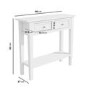 GRADE A1 - Narrow Console Table with Drawers in White - Elms