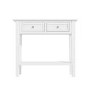 GRADE A1 - Narrow Console Table with Drawers in White - Elms