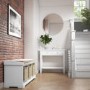 GRADE A1 - Narrow Console Table with Drawers in White - Elms