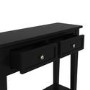 GRADE A1 - Narrow Black Console Table with Drawers - Elms