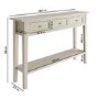 Large Narrow Beige Wood Console Table with Drawers - Elms