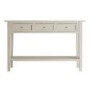 Large Narrow Beige Wood Console Table with Drawers - Elms