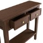 Small Narrow Walnut Console Table with Drawers - Elms