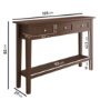 Large Narrow Walnut Console Table with Drawers - Elms