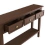 Large Narrow Walnut Console Table with Drawers - Elms