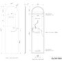 Arched Backlit Heated Bathroom Mirror with Lights 500 x 1800mm - Elod