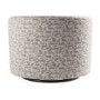 Beige Jacquard Patterned Fabric Swivel Love Seat - Elara