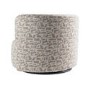 Beige Jacquard Patterned Fabric Swivel Love Seat - Elara