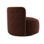 Berry Brown Chenille Swivel Love Seat - Elara