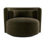 Green Chenille Swivel Love Seat - Elara