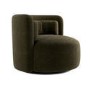 Green Chenille Swivel Love Seat - Elara