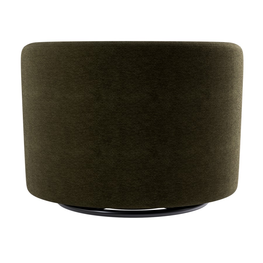 Green Chenille Swivel Love Seat - Elara