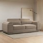Mink Velvet 3 Seater Sofa and Footstool Set - Elvi