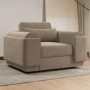 Mink Velvet 3 Seater Sofa and Armchair Set - Elvi