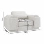 Cream Boucle 3 Seater Sofa Armchair and Footstool Set - Elvi