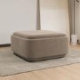 Large Mink Velvet Footstool with Storage - Elvi