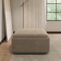 Large Mink Velvet Footstool with Storage - Elvi