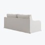Cream Woven Fabric 3-Seater Slipcover Sofa - Eliza