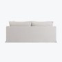 Cream Woven Fabric 3-Seater Slipcover Sofa - Eliza