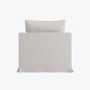 Cream Woven Fabric Slipcover Armchair - Eliza