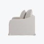 Cream Woven Fabric Slipcover Armchair - Eliza