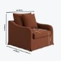 Rust Woven Fabric Slipcover Armchair - Eliza