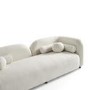 Cream Boucle Curved 3 Seater Sofa - Elma
