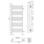 Brass Curved Towel Radiator 1270 x 500mm - Ember