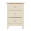 Emery 3 Drawer Bedside Cabinet in Cream/Ivory