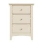 GRADE A1 - Emery 3 Drawer Bedside Cabinet in Cream/Ivory