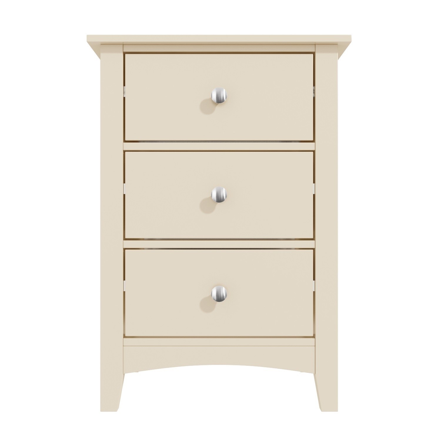 Farley 3 Drawer Bedside Table In Cream Ivory Furniture123