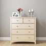 GRADE A1 - Farley 2+3 Chest of Drawers in Cream/Ivory