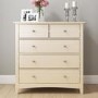 Emery 2+3 Chest of Drawers in Cream/Ivory