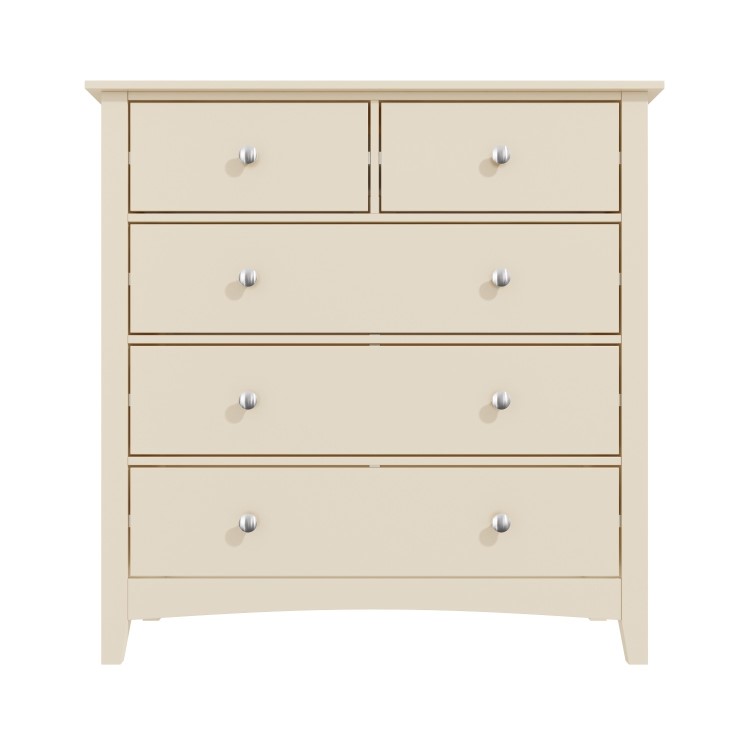 Emery 2+3 Chest of Drawers in Cream/Ivory