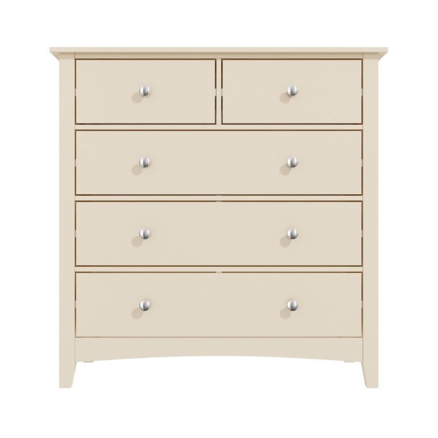 GRADE A1 - Emery 2+3 Chest of Drawers in Cream/Ivory