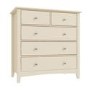 GRADE A2 - Emery 2+3 Chest of Drawers in Cream/Ivory