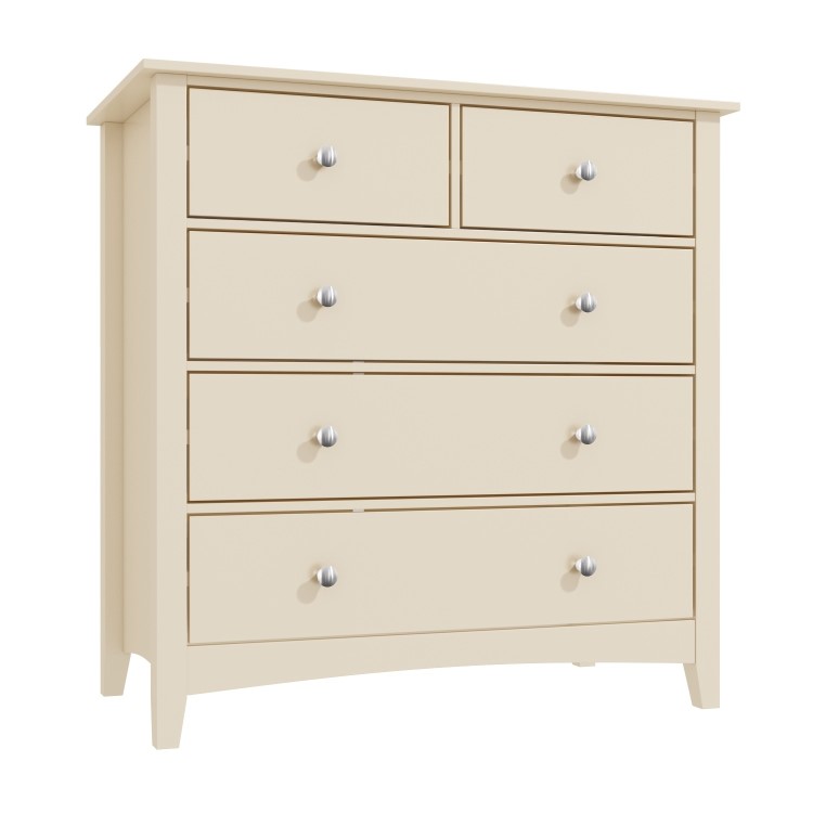 Emery 2+3 Chest of Drawers in Cream/Ivory