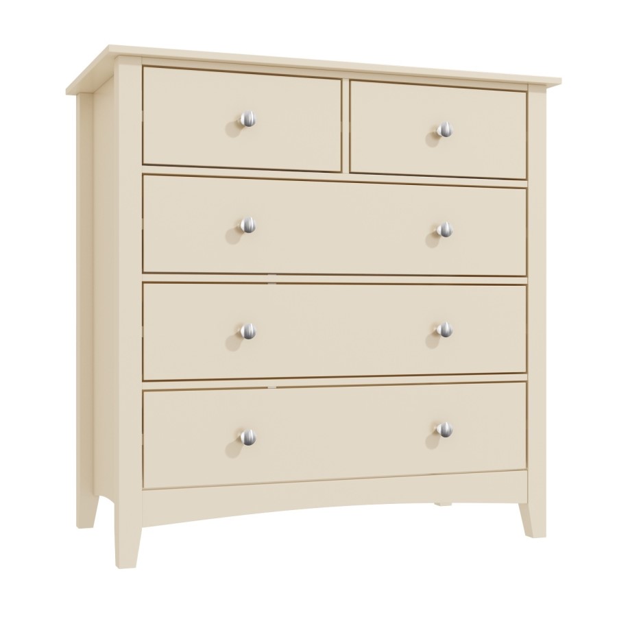 GRADE A1 - Emery 2+3 Chest of Drawers in Cream/Ivory