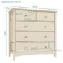 GRADE A1 - Farley 2+3 Chest of Drawers in Cream/Ivory