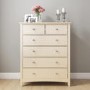 GRADE A2 - Emery 2+4 Chest of Drawers in Cream/Ivory