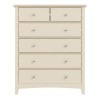 Emery 2+4 Chest of Drawers in Cream/Ivory