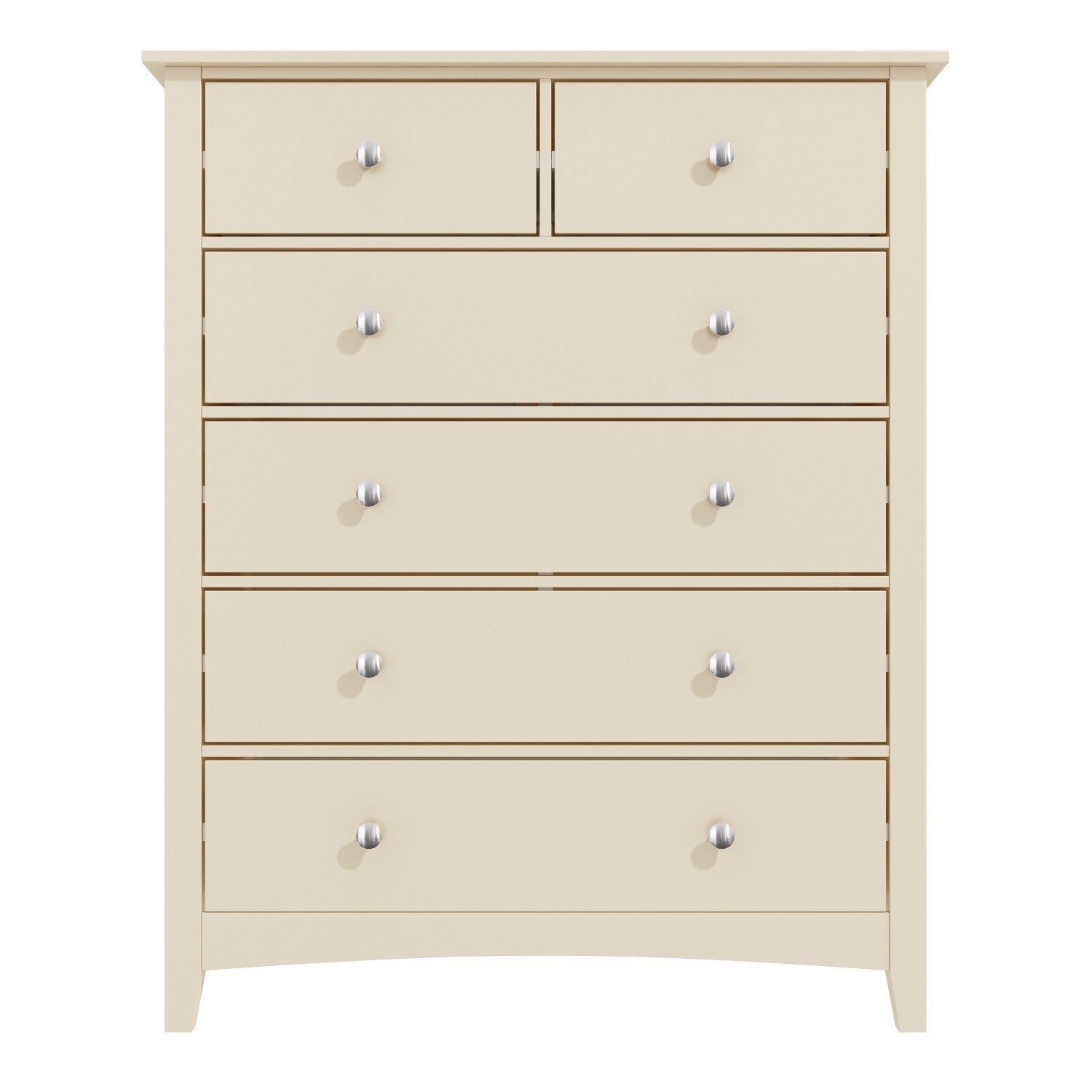 Cream Drawers Emery 2+4 Chest of Drawers in Cream/Ivory - Furniture123