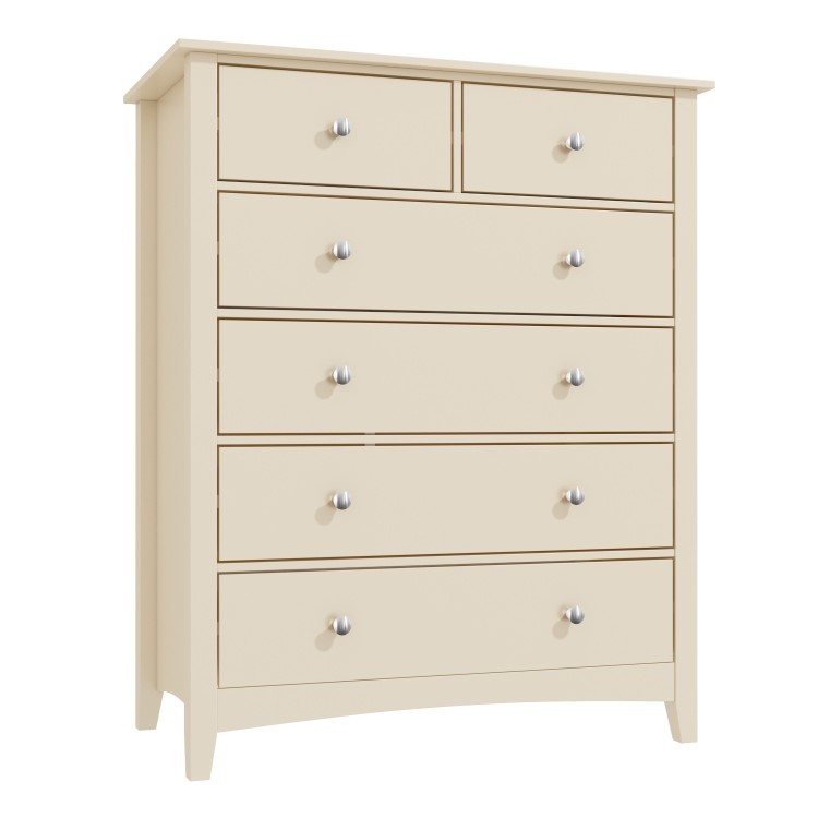 Emery 2+4 Chest of Drawers in Cream/Ivory