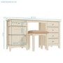 GRADE A1 -  Emery 5 Drawer 1 Door Dressing Table in Cream/Ivory